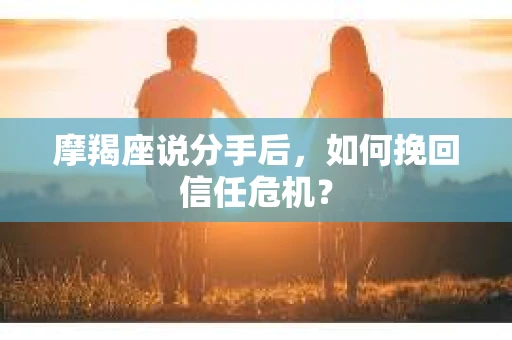 摩羯座说分手后，如何挽回信任危机？