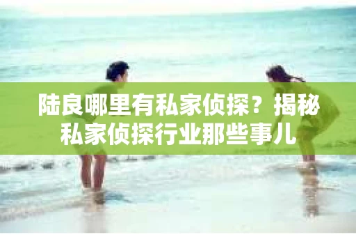 陆良哪里有私家侦探？揭秘私家侦探行业那些事儿
