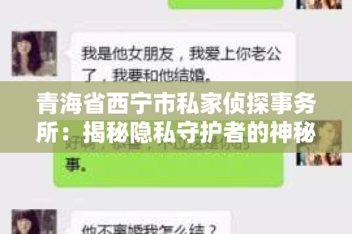 青海省西宁市私家侦探事务所：揭秘隐私守护者的神秘世界