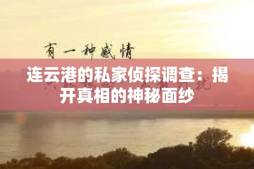 连云港的私家侦探调查：揭开真相的神秘面纱