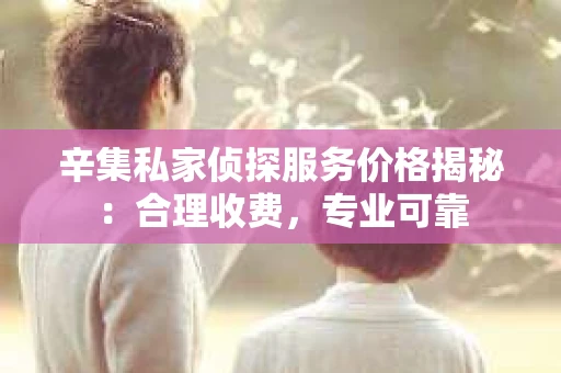 辛集私家侦探服务价格揭秘：合理收费，专业可靠