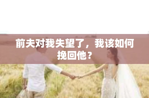 前夫对我失望了，我该如何挽回他？