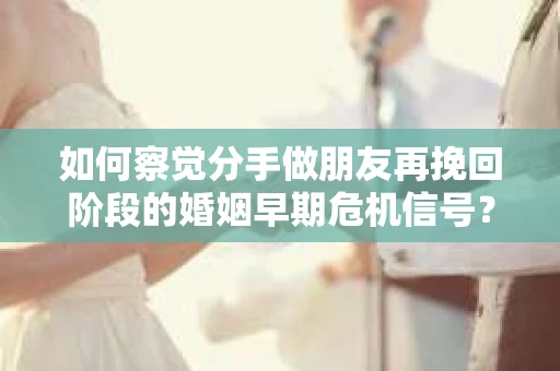 如何察觉分手做朋友再挽回阶段的婚姻早期危机信号？
